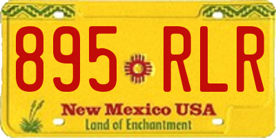 NM license plate 895RLR
