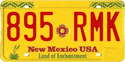 NM license plate 895RMK