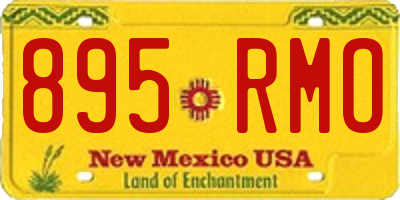 NM license plate 895RMO