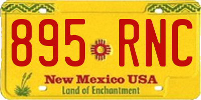 NM license plate 895RNC