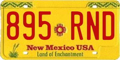 NM license plate 895RND