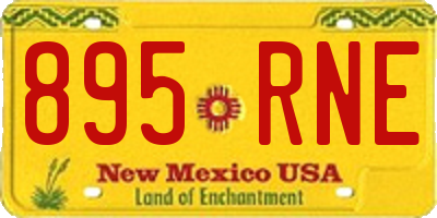 NM license plate 895RNE