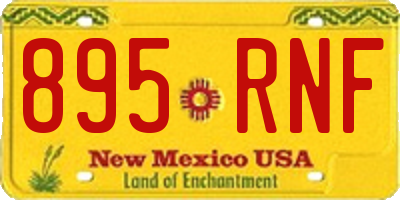 NM license plate 895RNF