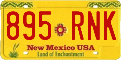 NM license plate 895RNK