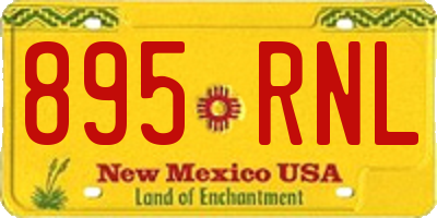 NM license plate 895RNL