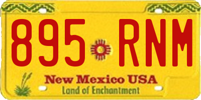 NM license plate 895RNM