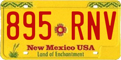 NM license plate 895RNV