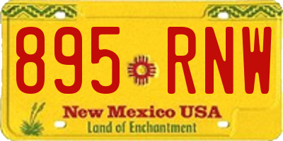 NM license plate 895RNW