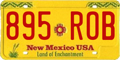 NM license plate 895ROB