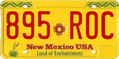 NM license plate 895ROC