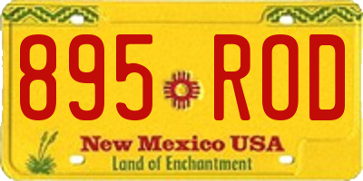 NM license plate 895ROD