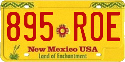 NM license plate 895ROE