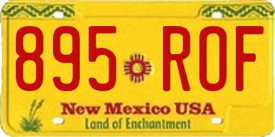 NM license plate 895ROF