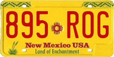 NM license plate 895ROG