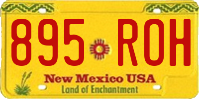 NM license plate 895ROH