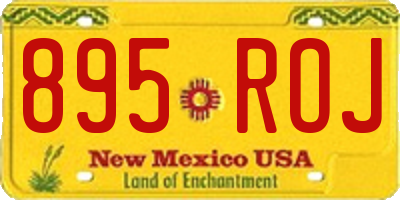 NM license plate 895ROJ