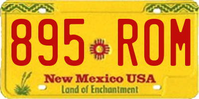 NM license plate 895ROM