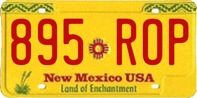 NM license plate 895ROP