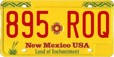 NM license plate 895ROQ