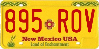 NM license plate 895ROV