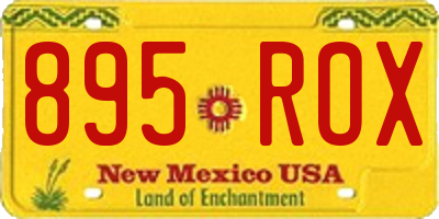 NM license plate 895ROX