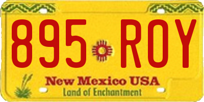 NM license plate 895ROY