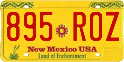 NM license plate 895ROZ