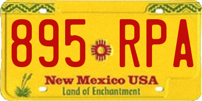NM license plate 895RPA