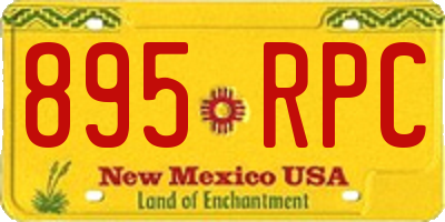 NM license plate 895RPC