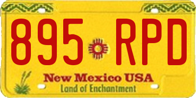 NM license plate 895RPD