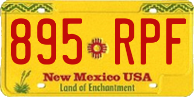 NM license plate 895RPF