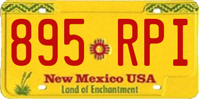 NM license plate 895RPI