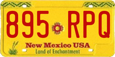 NM license plate 895RPQ