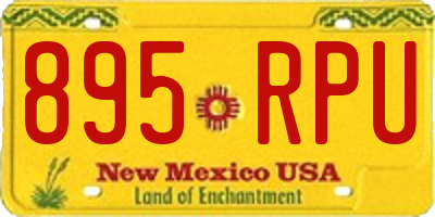 NM license plate 895RPU