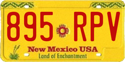 NM license plate 895RPV