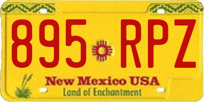 NM license plate 895RPZ