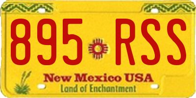 NM license plate 895RSS