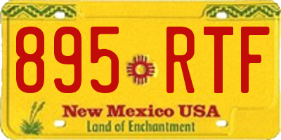 NM license plate 895RTF