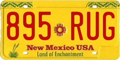NM license plate 895RUG
