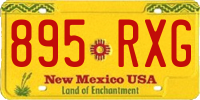 NM license plate 895RXG