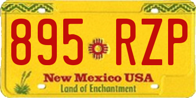 NM license plate 895RZP