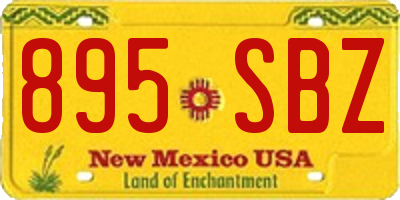 NM license plate 895SBZ