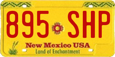 NM license plate 895SHP