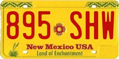 NM license plate 895SHW