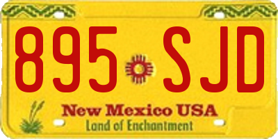 NM license plate 895SJD