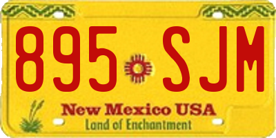 NM license plate 895SJM