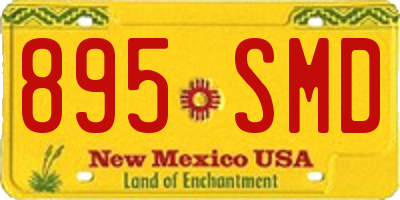 NM license plate 895SMD