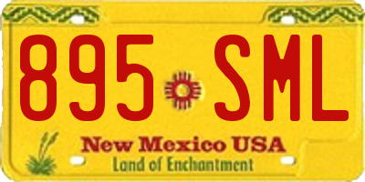 NM license plate 895SML