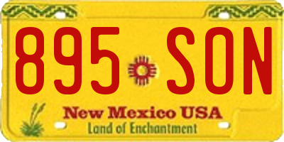 NM license plate 895SON
