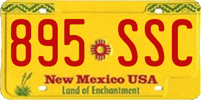 NM license plate 895SSC